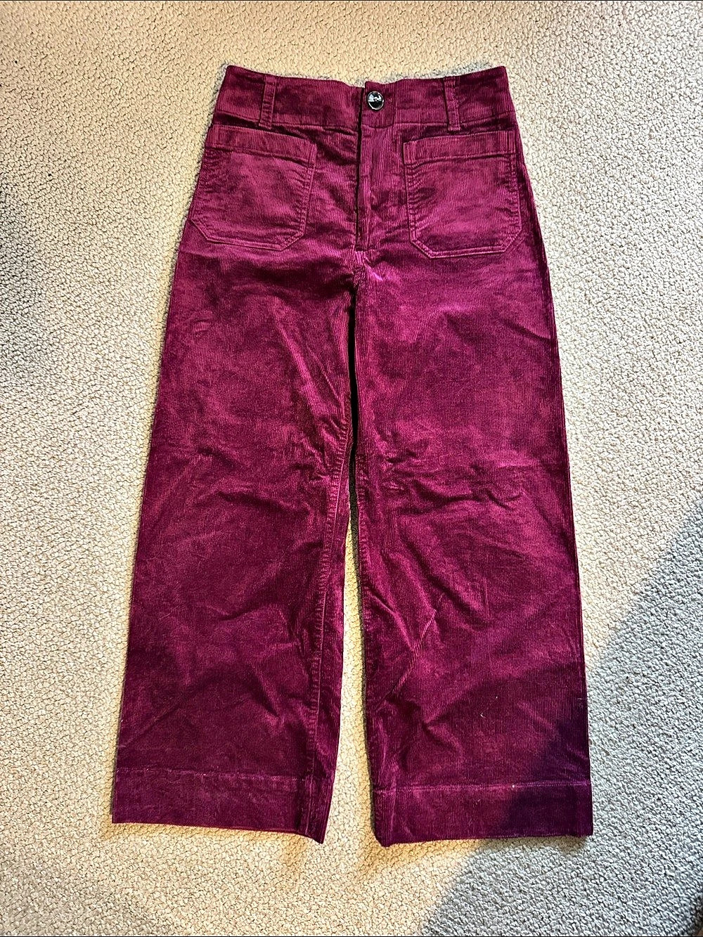 Maeve Wide Leg Corduroy Pants Waist 27
